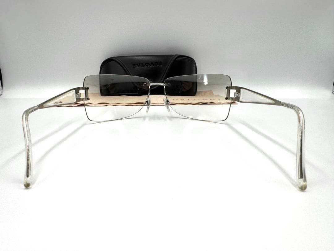 BVLGARI ブルガリ サングラス 624 シルバー 箱 クロシェット付き