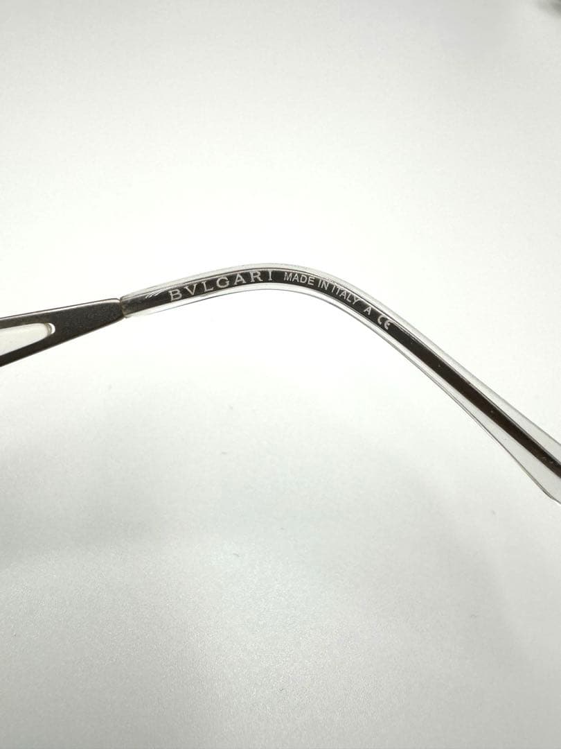 BVLGARI ブルガリ サングラス 624 シルバー 箱 クロシェット付き