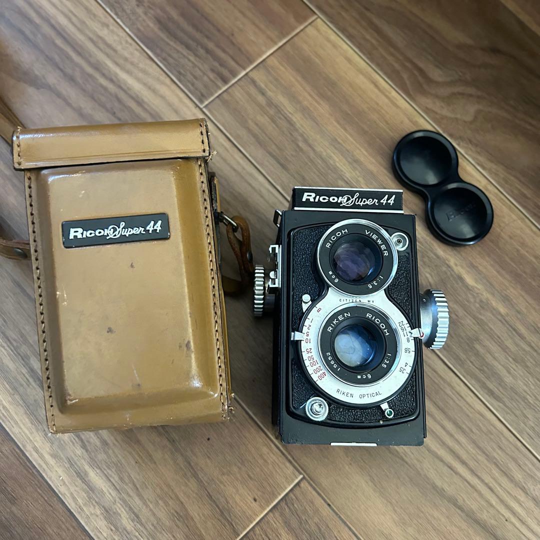 Ricoh Super 44 二眼レフカメラ レザーケース付き