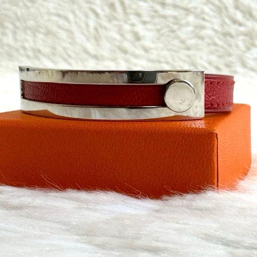 美品✨エルメス プスプス ブレスレット F バングル 刻印 ピンク 箱付