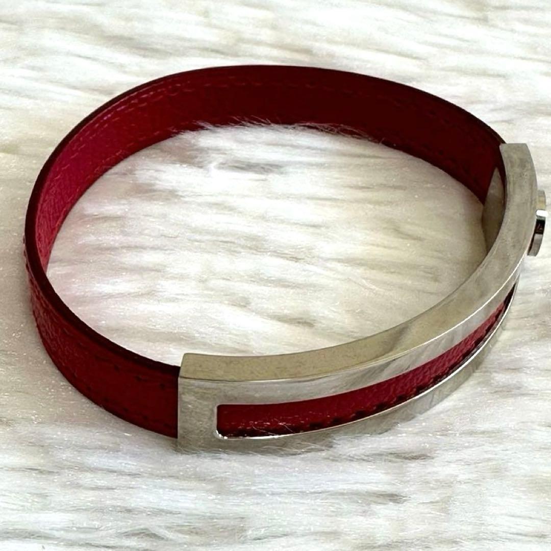 美品✨エルメス プスプス ブレスレット F バングル 刻印 ピンク 箱付