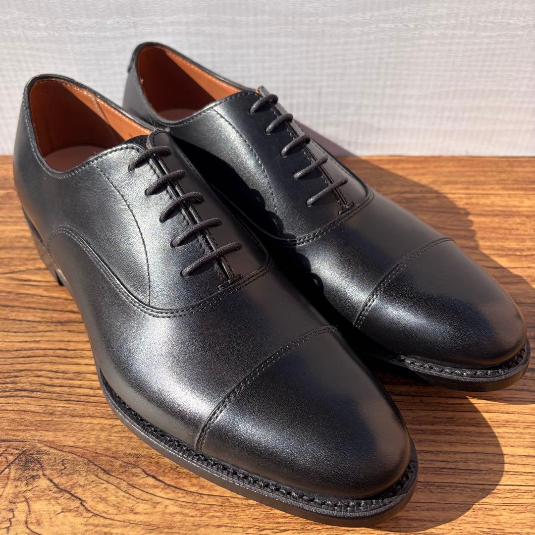 【未使用】ユニオンインペリアル ストレートチップ US7 ブラック 内羽根 革靴