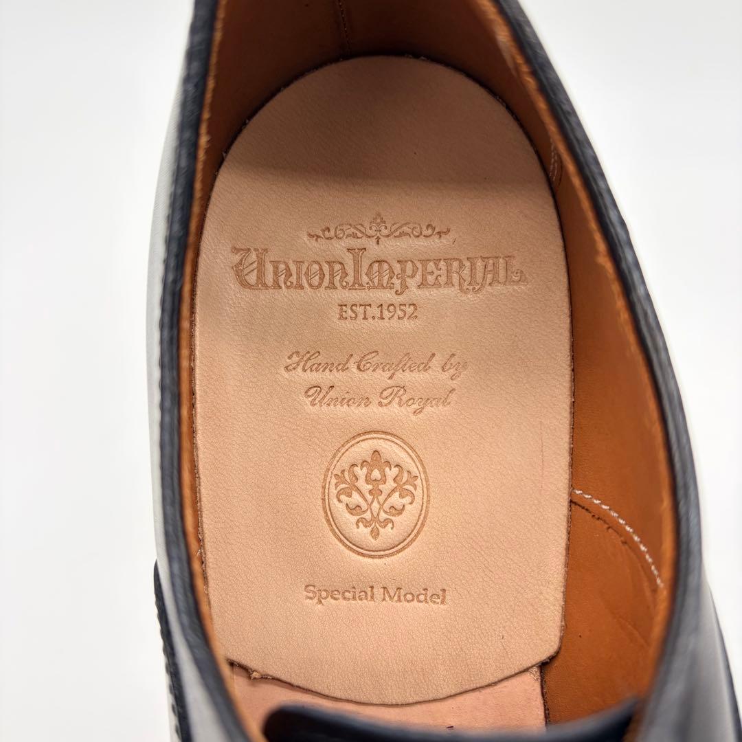 【未使用】ユニオンインペリアル ストレートチップ US7 ブラック 内羽根 革靴