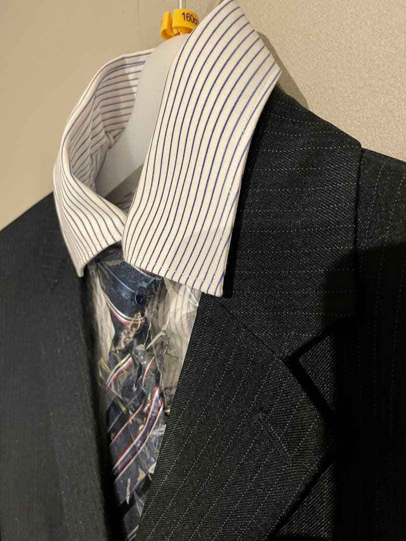 卒業式 スーツ5点セット▪️ネイビー ストライプ▪️フォーマルスーツ▪️160cm