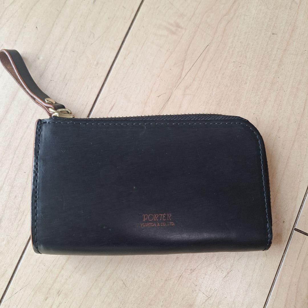 PORTER ブラックレザー　キーケース