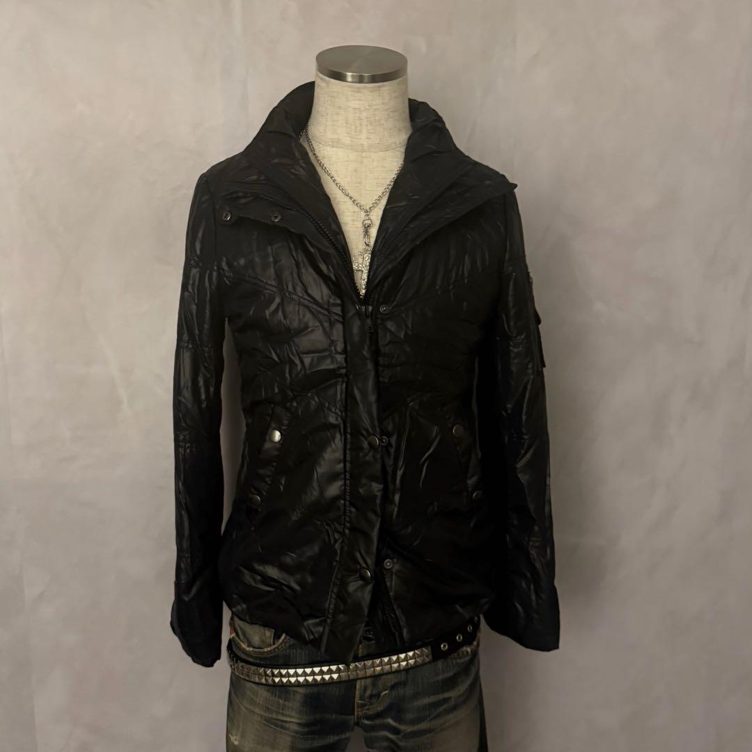 archive ファーダウン　ギミック　ダブルジップ　光沢　お兄系　パンクロック