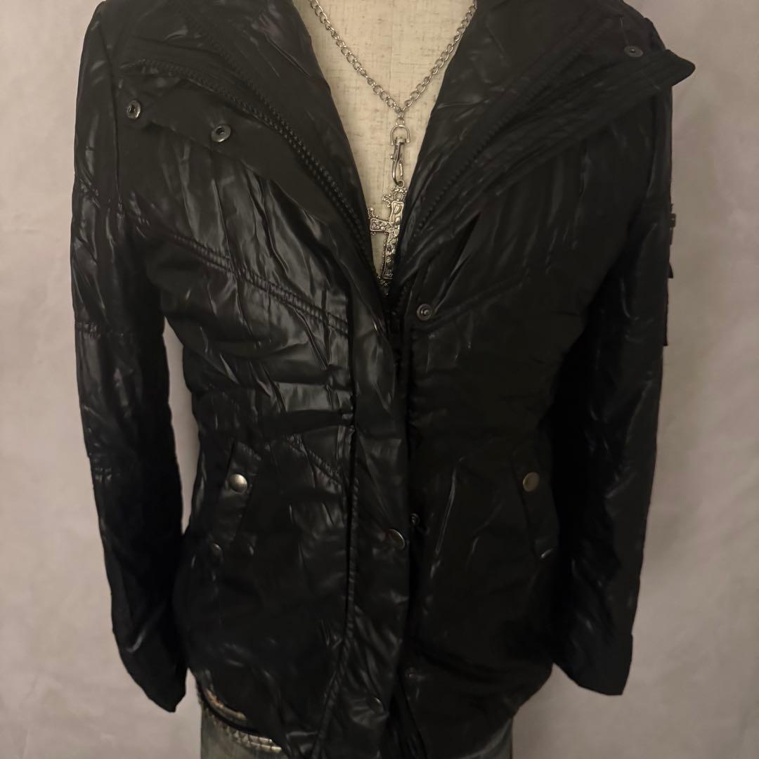 archive ファーダウン　ギミック　ダブルジップ　光沢　お兄系　パンクロック