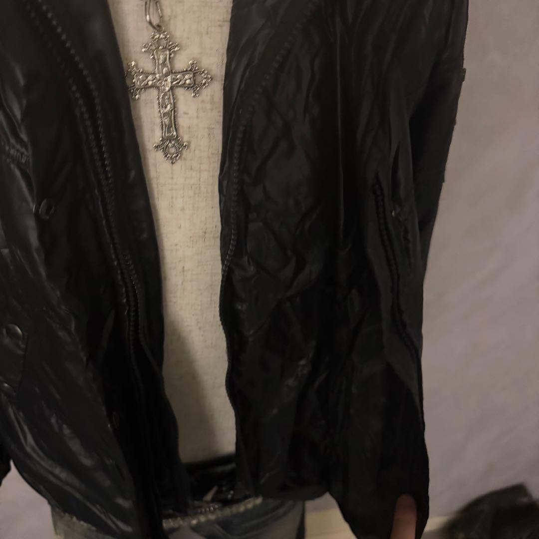 archive ファーダウン　ギミック　ダブルジップ　光沢　お兄系　パンクロック