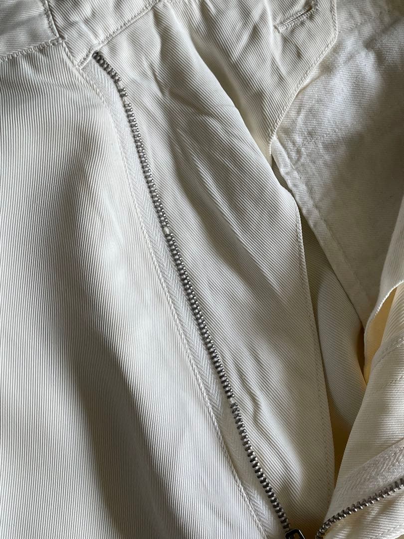 山*鶏様 Special! 50s ホワイトレーヨンギャバスラックス 極太 ロカ