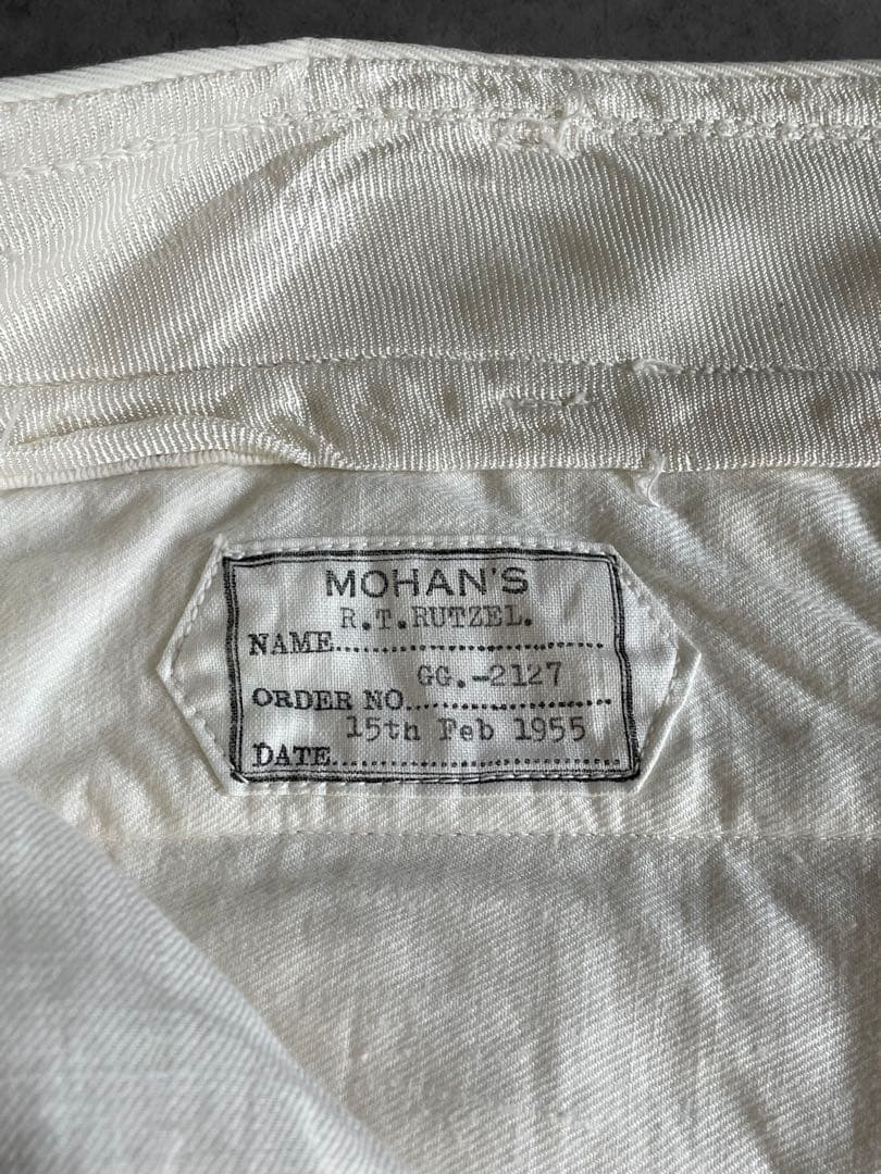 山*鶏様 Special! 50s ホワイトレーヨンギャバスラックス 極太 ロカ