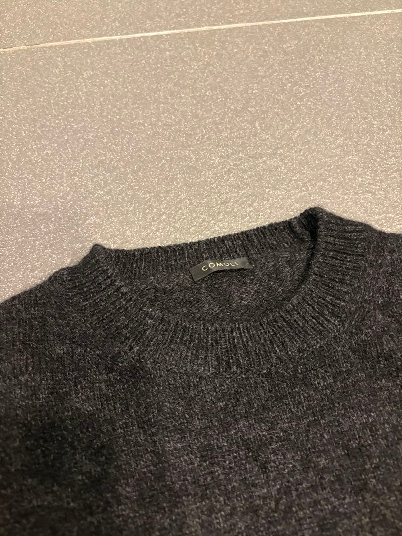 COMOLI 22AW ラムズウールクルーネックニット size3 美品