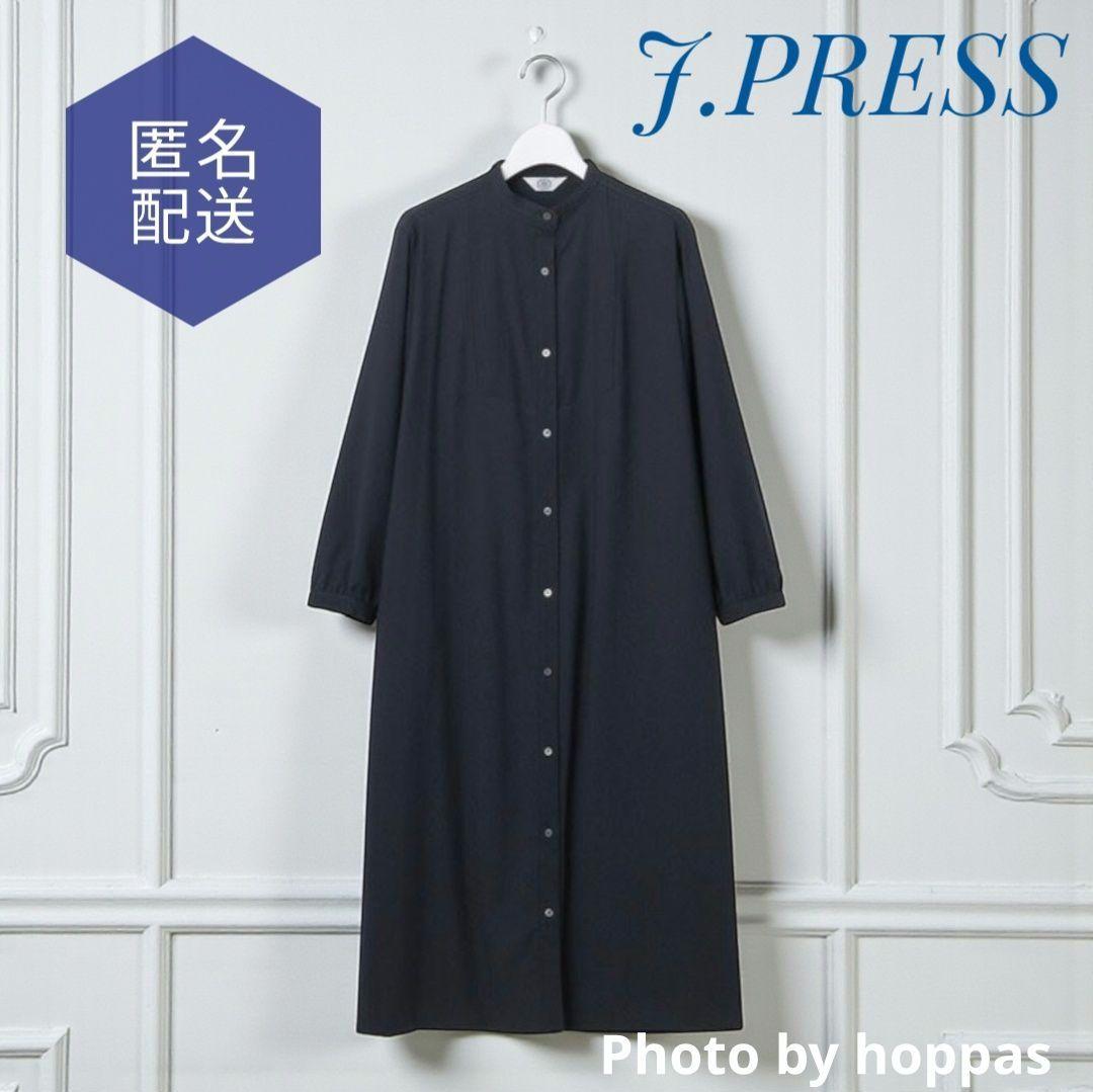 T/Rウォッシャブルギャバ バンドカラー ワンピース ¥31,020