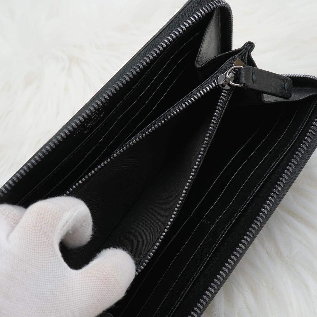 未使用品　箱・カード付き　jimmy choo 長財布　スタッズ　ブルー　限定品