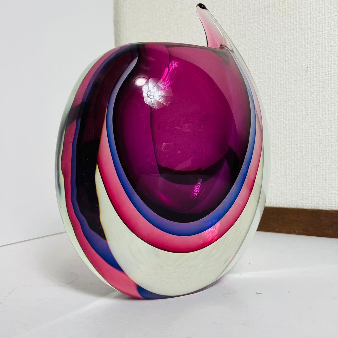 ムラーノ　ビンテージ　花瓶　フラワーベース　イタリア　ムラノ　アンティーク