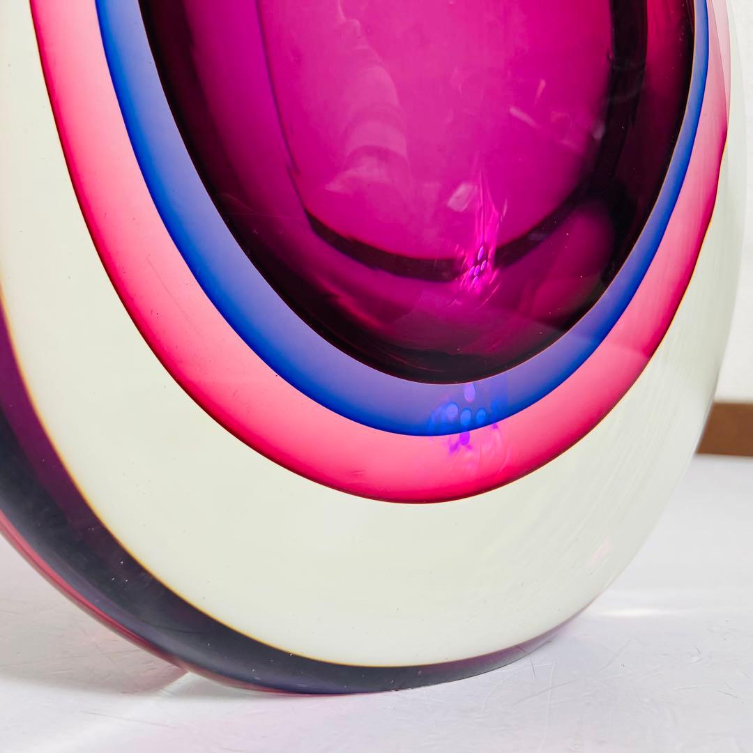 ムラーノ　ビンテージ　花瓶　フラワーベース　イタリア　ムラノ　アンティーク