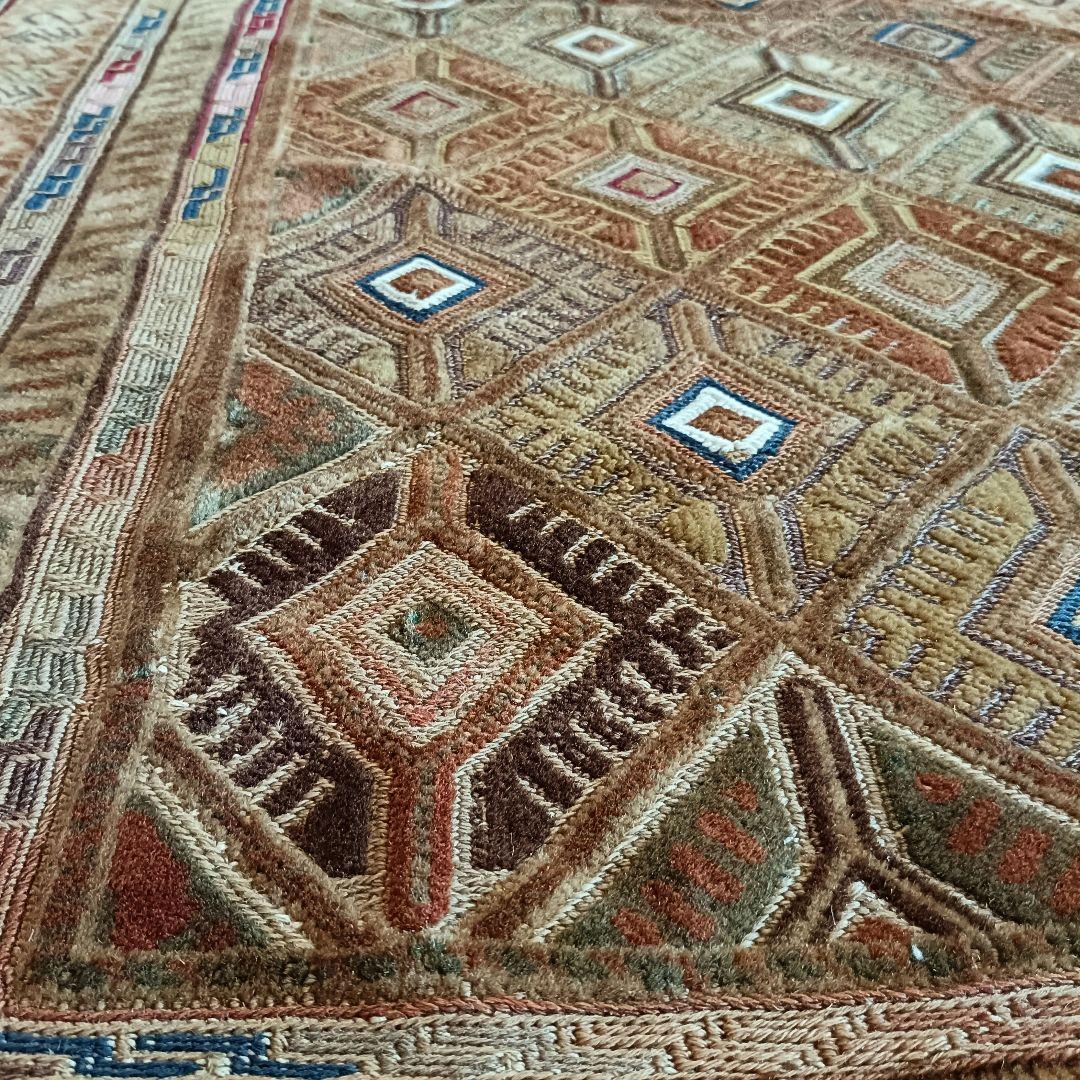 ※【ばらけん】訳あり 大判 L165 マシュワニラグ ヴィンテージラグ