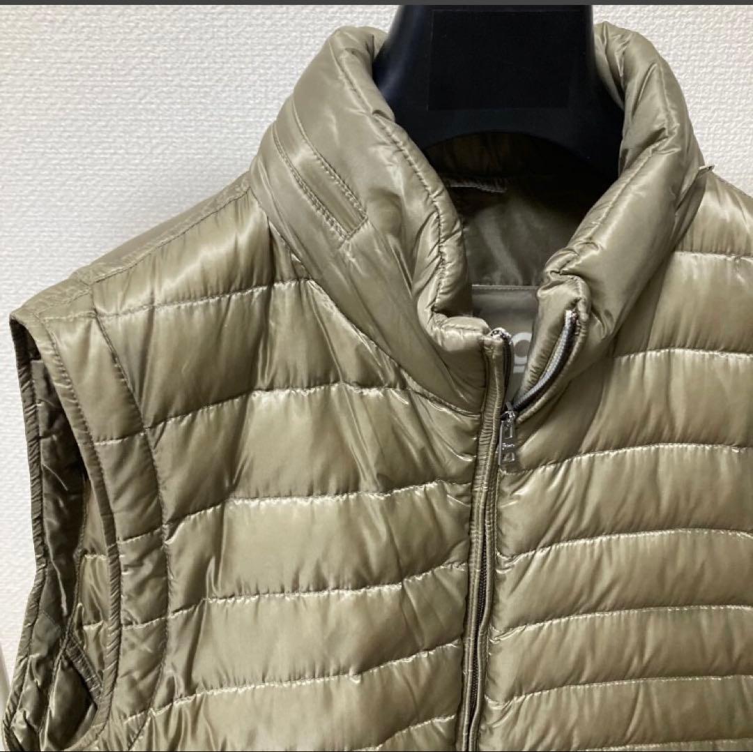 herno ナイロン ダウンベスト 48 薄ゴールド ヘルノ フード付