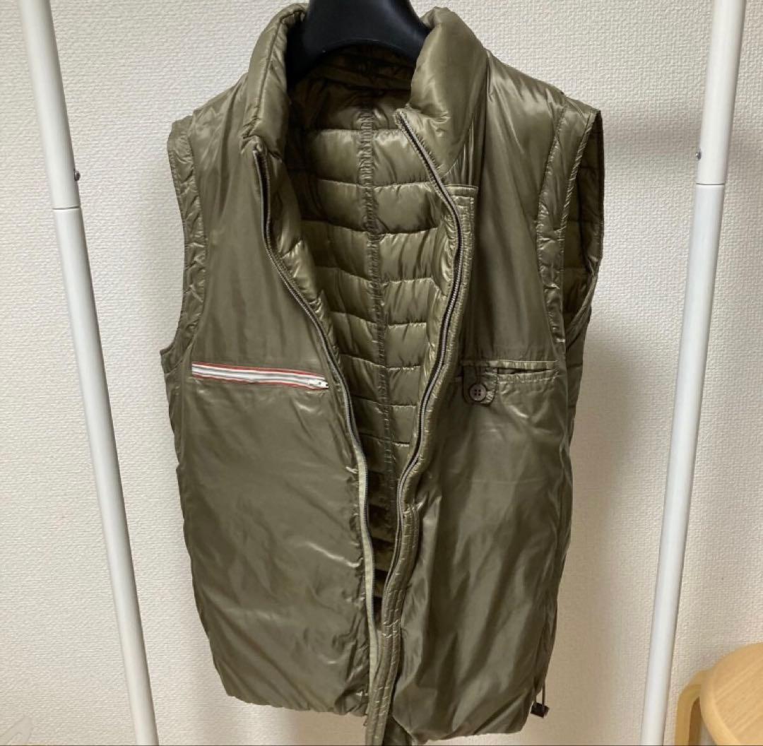 herno ナイロン ダウンベスト 48 薄ゴールド ヘルノ フード付