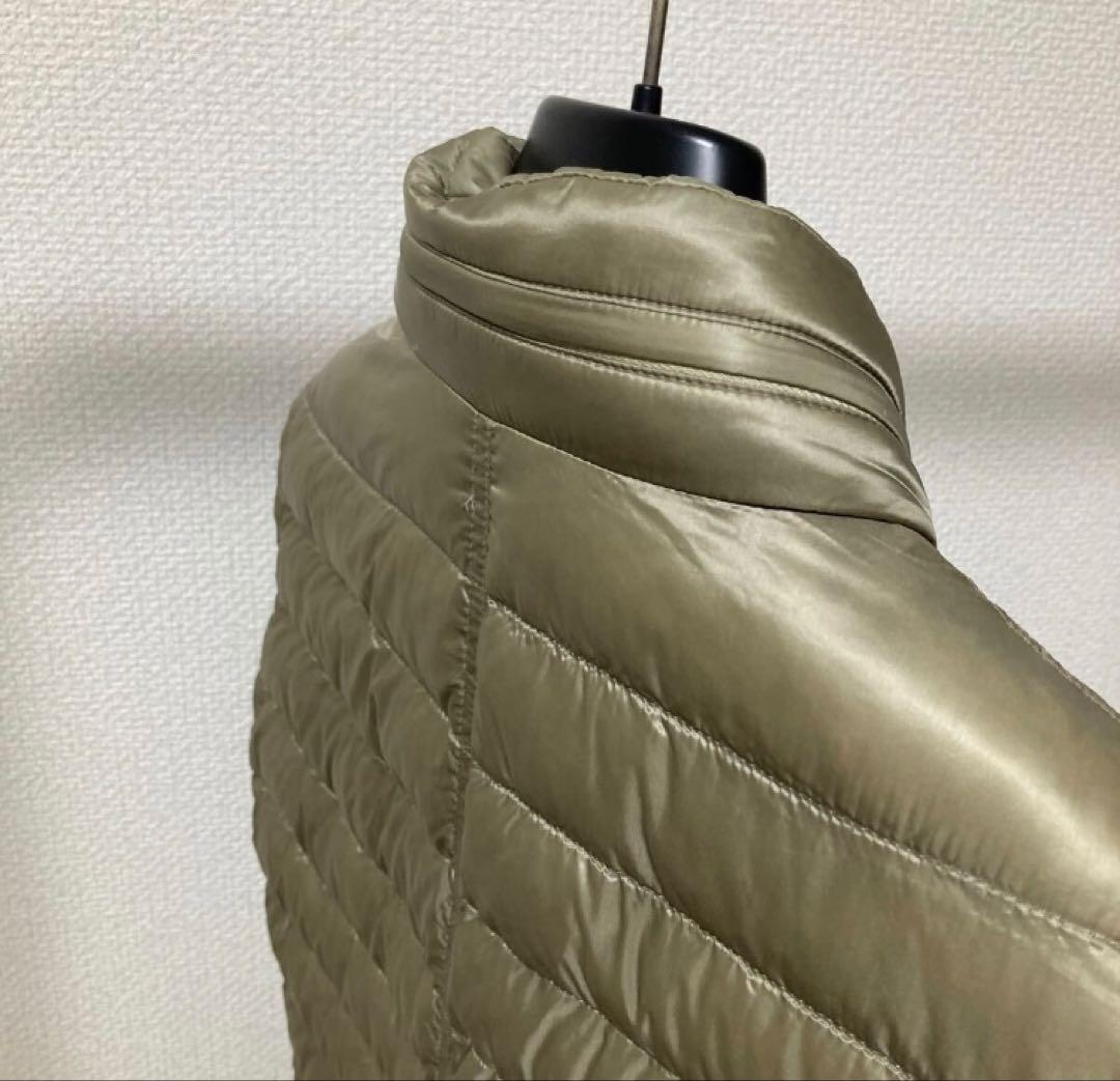 herno ナイロン ダウンベスト 48 薄ゴールド ヘルノ フード付