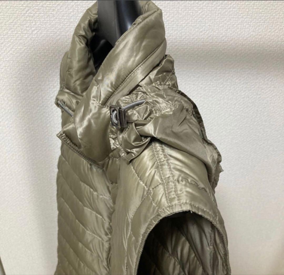 herno ナイロン ダウンベスト 48 薄ゴールド ヘルノ フード付