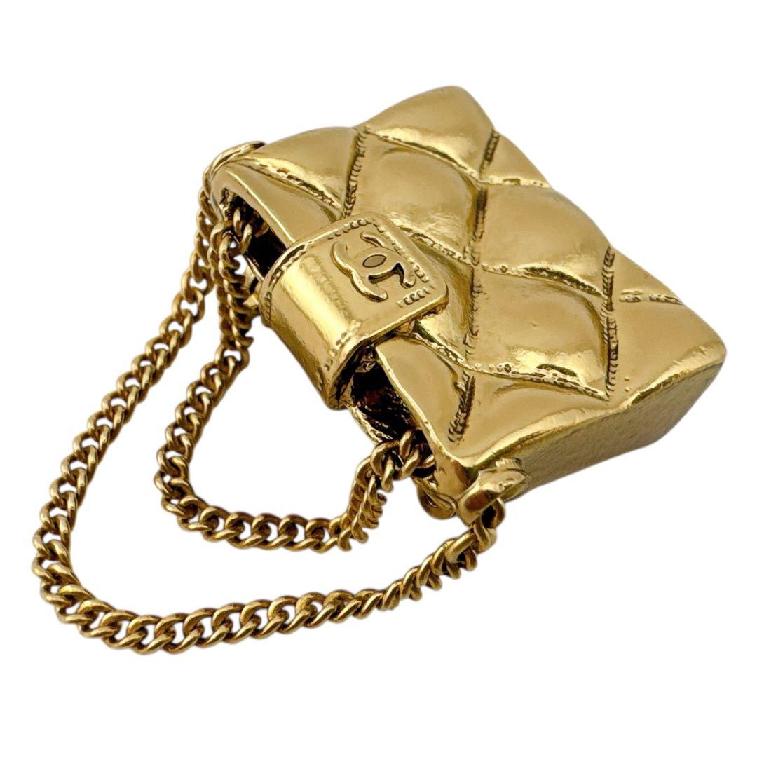 シャネル マトラッセ ココマーク ブローチ バッグモチーフ ヴィンテージ