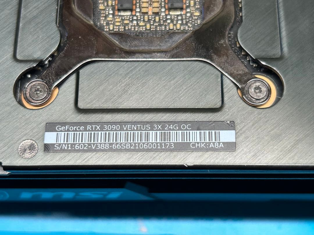 RTX 3090 VENTUS 3X OC 24GB フル整備済み・良好品