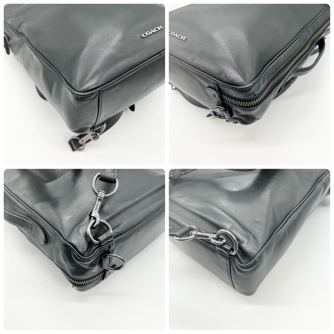 COACH　グラハム　バックパック　3way　ビジネス　レザー　ブラック　A4