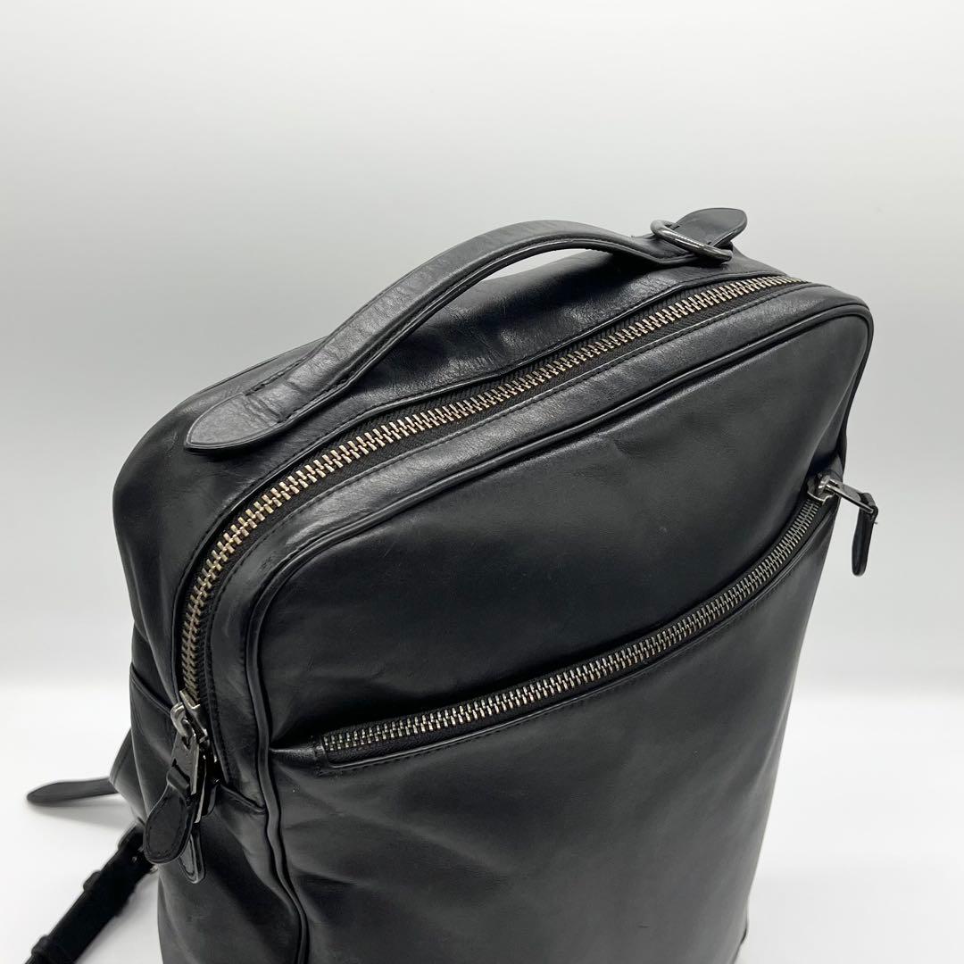 COACH　グラハム　バックパック　3way　ビジネス　レザー　ブラック　A4