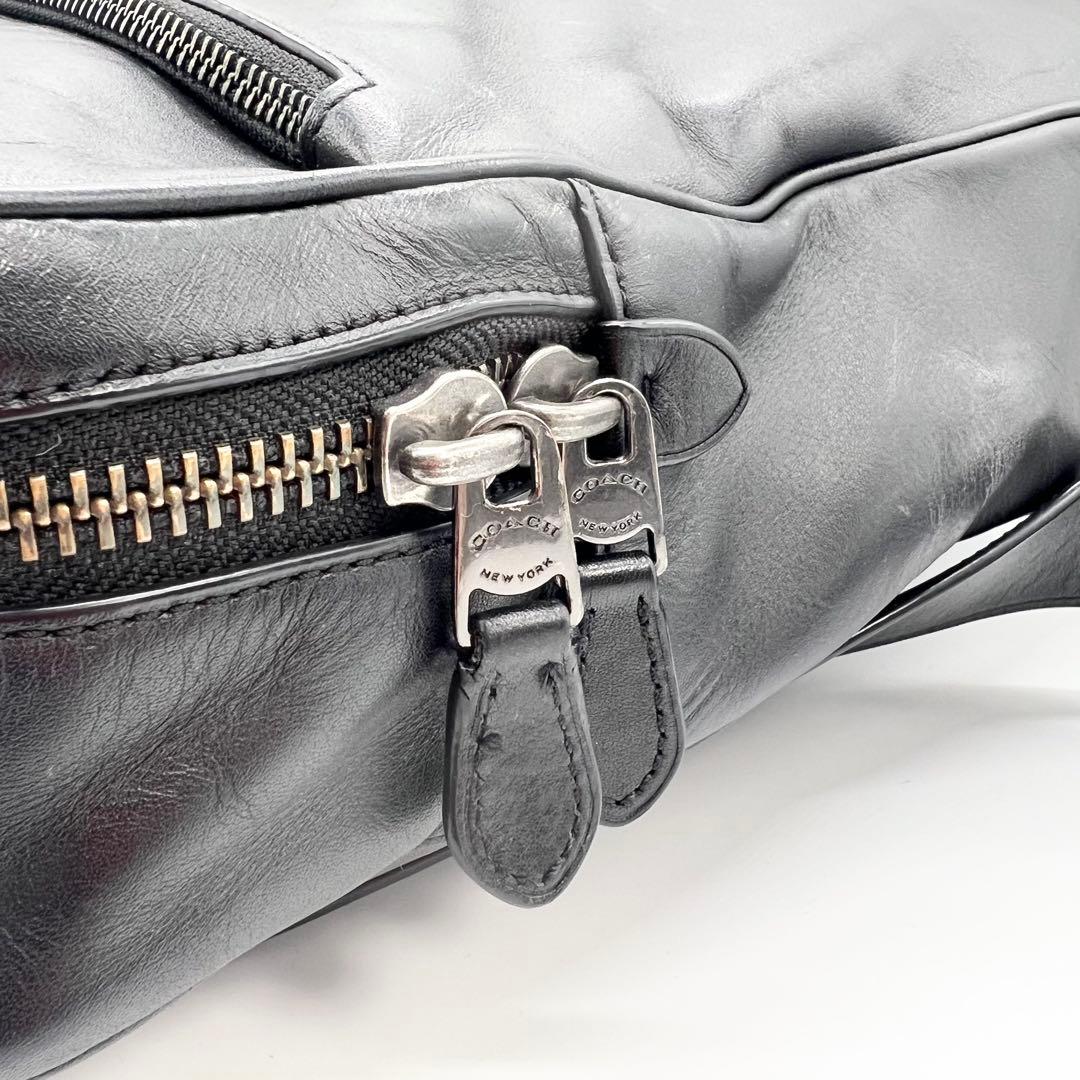 COACH　グラハム　バックパック　3way　ビジネス　レザー　ブラック　A4