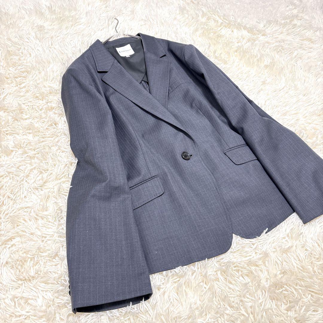 極美品 大きいサイズ 組曲 L T/Wスーティング テーラードジャケット【7L】