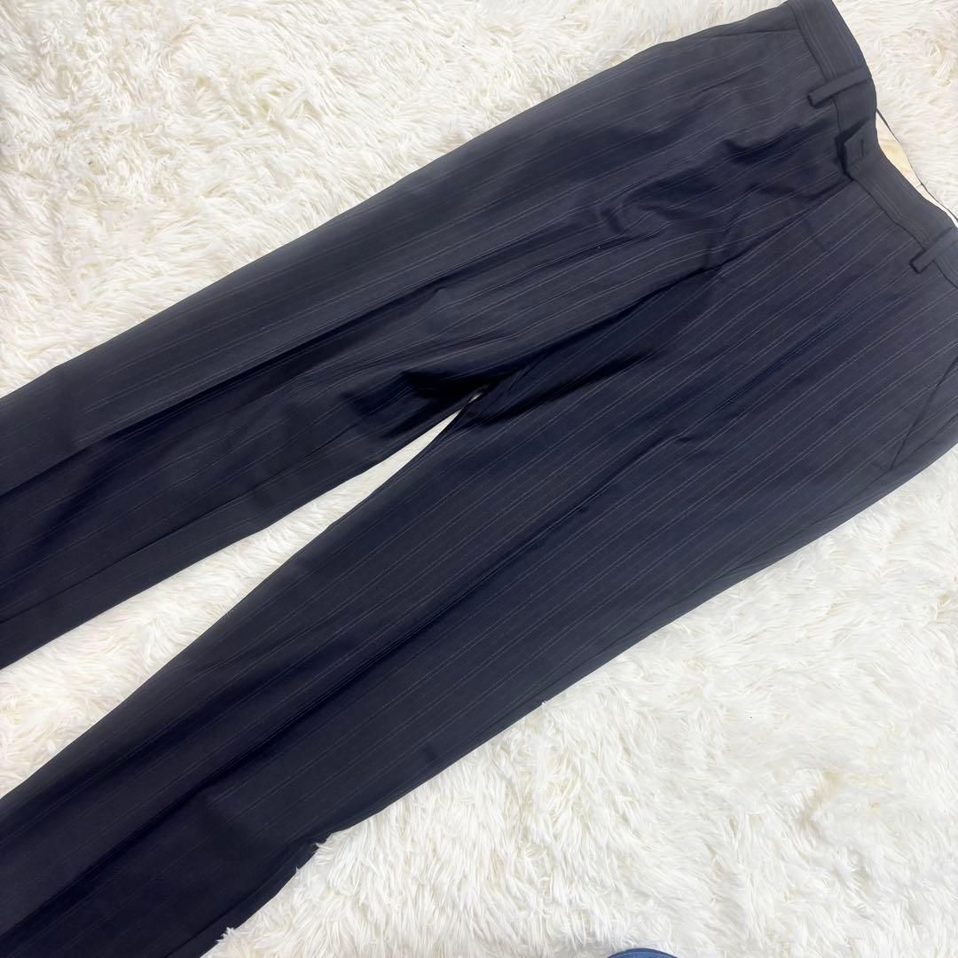 ポールスミス ロロピアーナ スーツ ピンストライプ ビジネススーツ シルク混