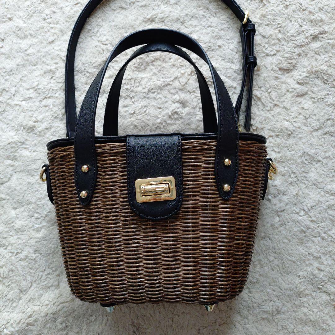 DIANA かごバッグ 2way ラタンバッグ