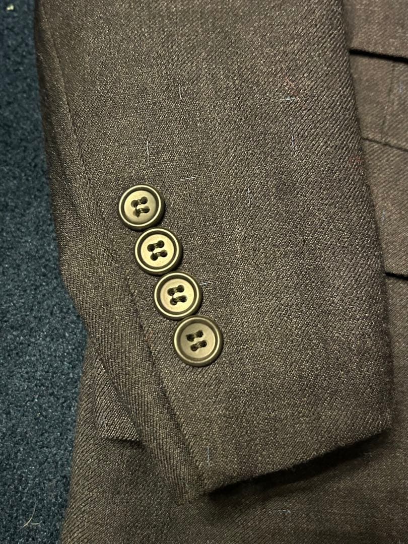 断捨離系さま専用 50'S ヴィンテージ スーツ 上下セット ネイビー カスリ柄