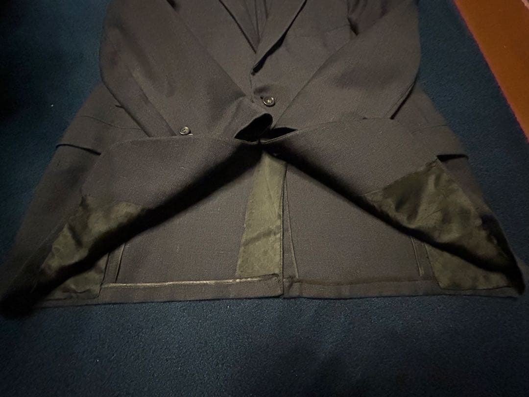 断捨離系さま専用 50'S ヴィンテージ スーツ 上下セット ネイビー カスリ柄