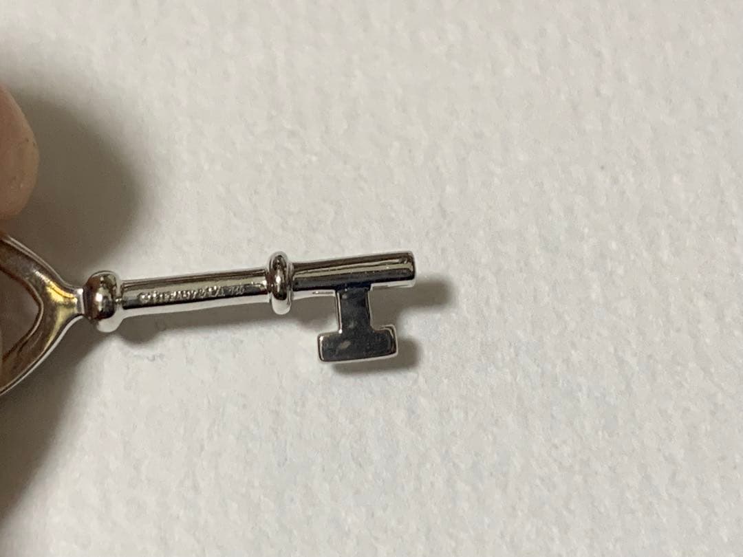 ティファニー　ハートキー　ダイヤチャームペンダント約1.7g AU750