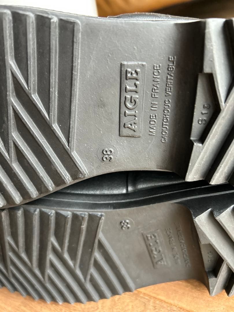 新品未使用　AIGLE ブラック 長靴　38