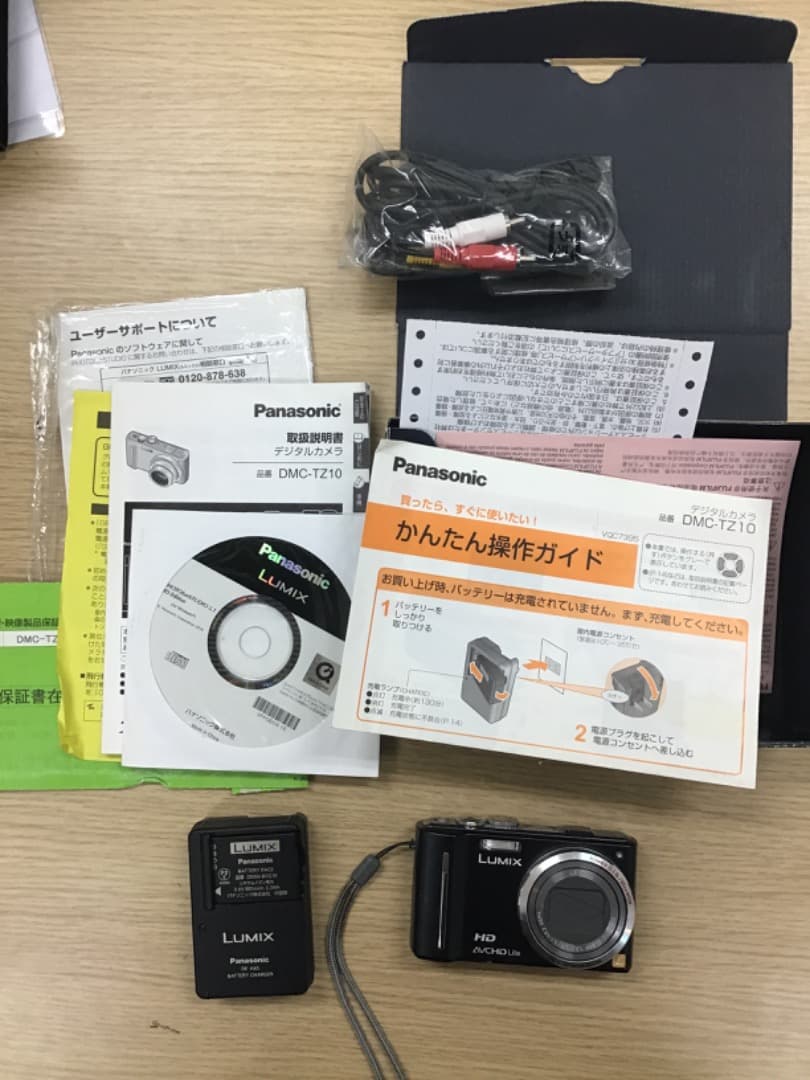 【OY】稼働品 Panasonic LUMIX TZ10 ブラック 付属品付き