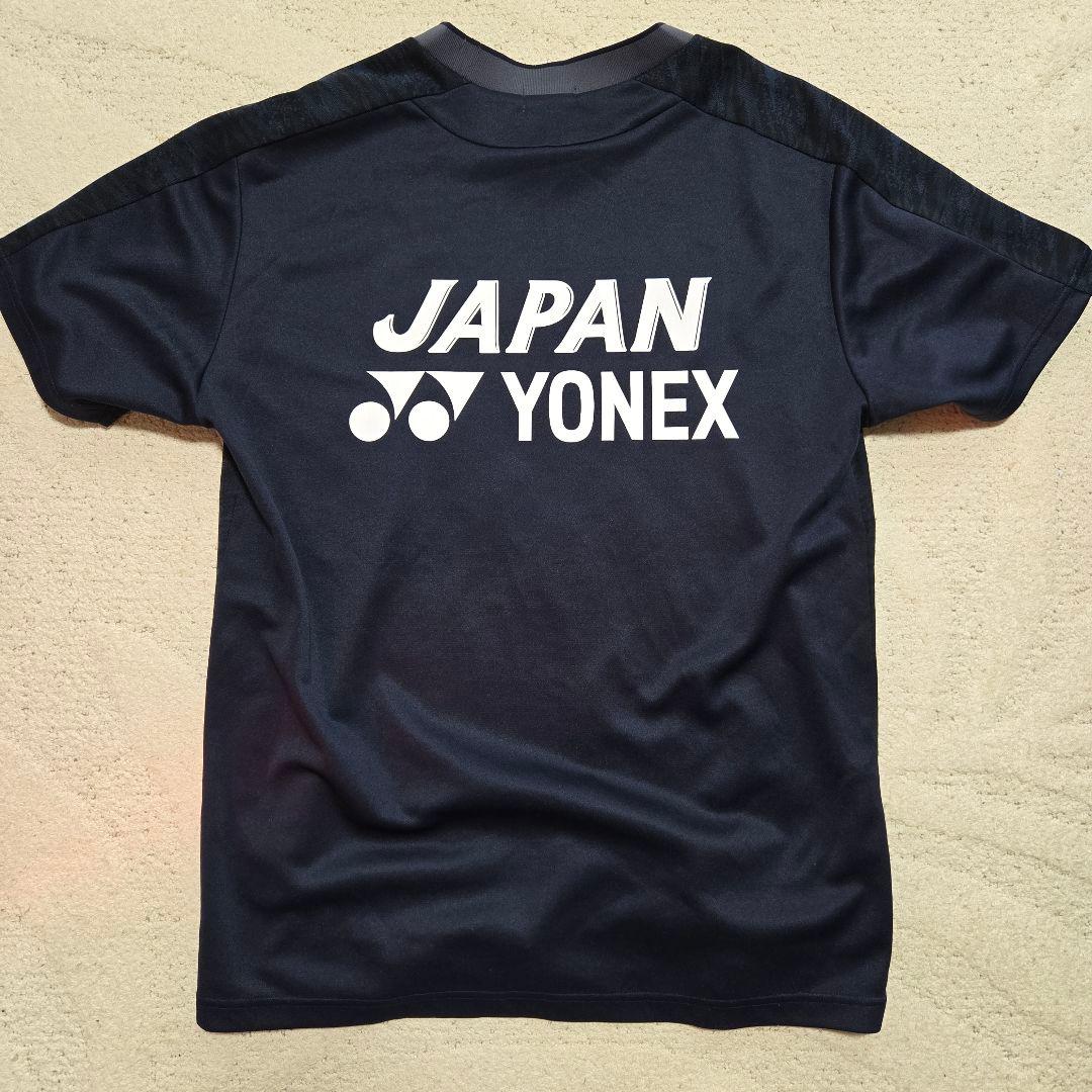 【L】YONEX 日本代表 練習用シャツ ブラック ゲームシャツ バドミントン