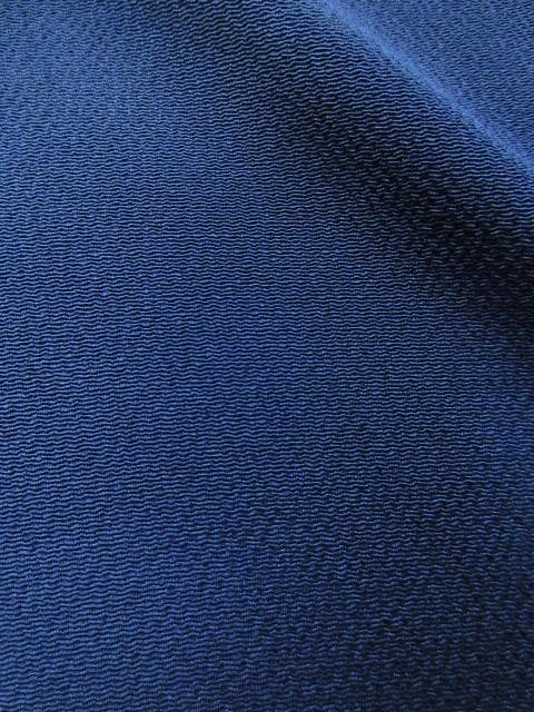 新古品！日本和裁士会＊八丁撚糸＊鉄紺色＊色無地＊着物＊１５７ｃｍ＊裄６６