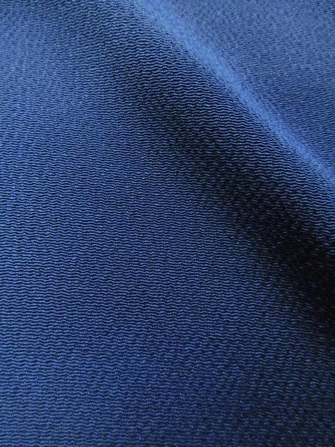 新古品！日本和裁士会＊八丁撚糸＊鉄紺色＊色無地＊着物＊１５７ｃｍ＊裄６６