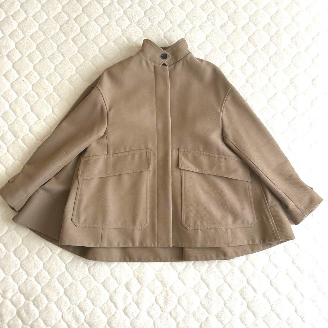 【美品】FORFORMO フォルフォルモ スタンドカラー フレア ウールコート