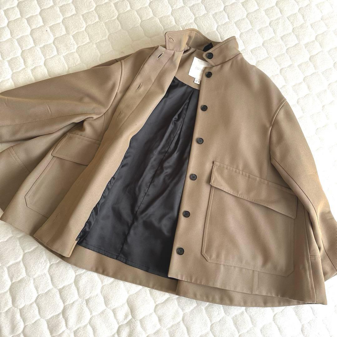 【美品】FORFORMO フォルフォルモ スタンドカラー フレア ウールコート