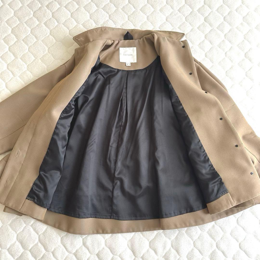【美品】FORFORMO フォルフォルモ スタンドカラー フレア ウールコート