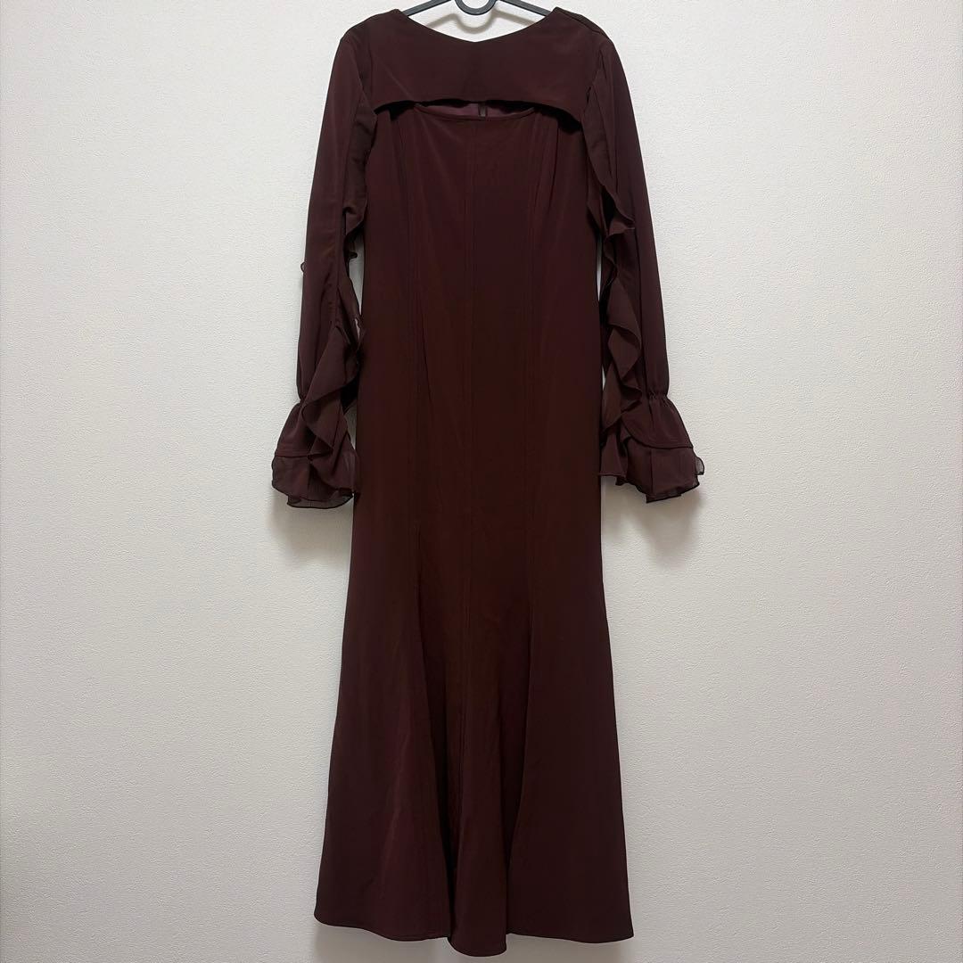 【Knuth Marf 】フリルスリーブ ワンピース ドレス ボルドー