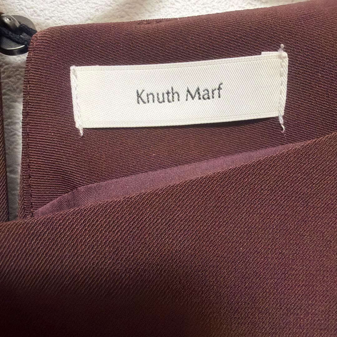 【Knuth Marf 】フリルスリーブ ワンピース ドレス ボルドー