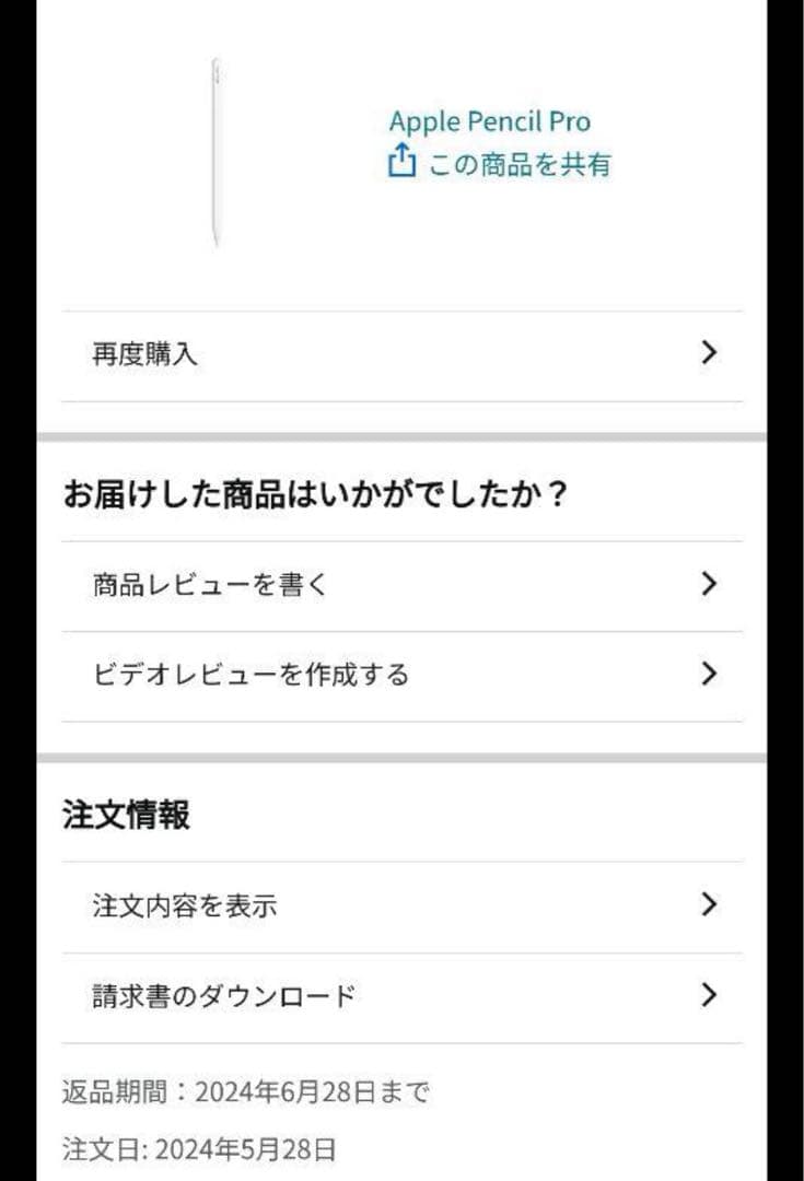 Apple Pencil Pro（ipad Pro/Air/miniに対応）