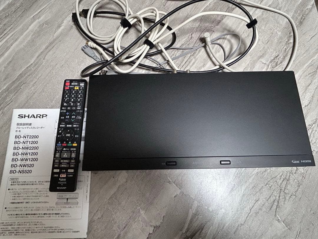 シャープ AQUOSブルーレイ BD-NW1200