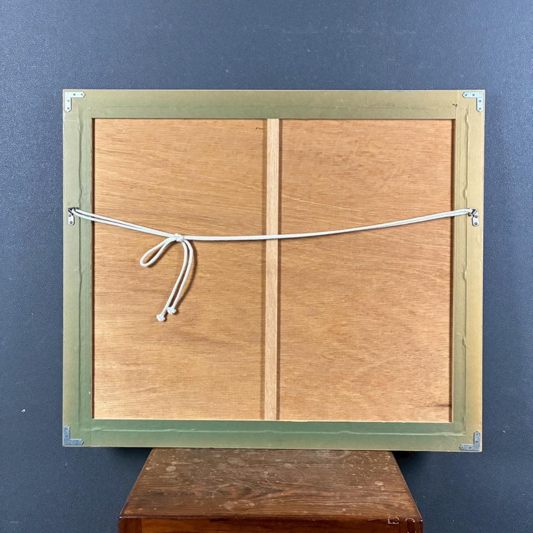 ビン・カシワ「カフェテラス」シルクスクリーン 直筆サイン入 額縁入 ヒロヤマガタ