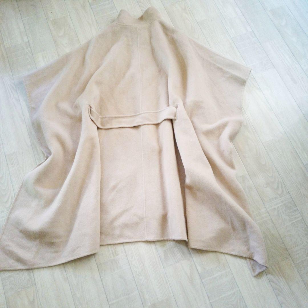 美品✨️コーチ　ダブルフェイスシグネチャー ウール ケープ　ベルテッド　総柄