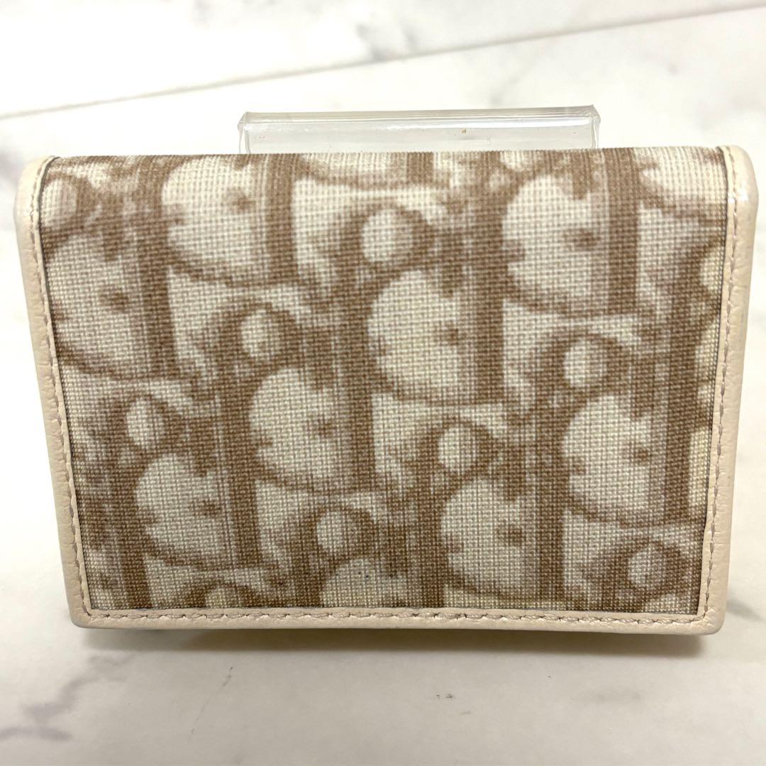 Dior ディオール 花刺繍 トロッター 総柄 pvc レザー カード 名刺入れ